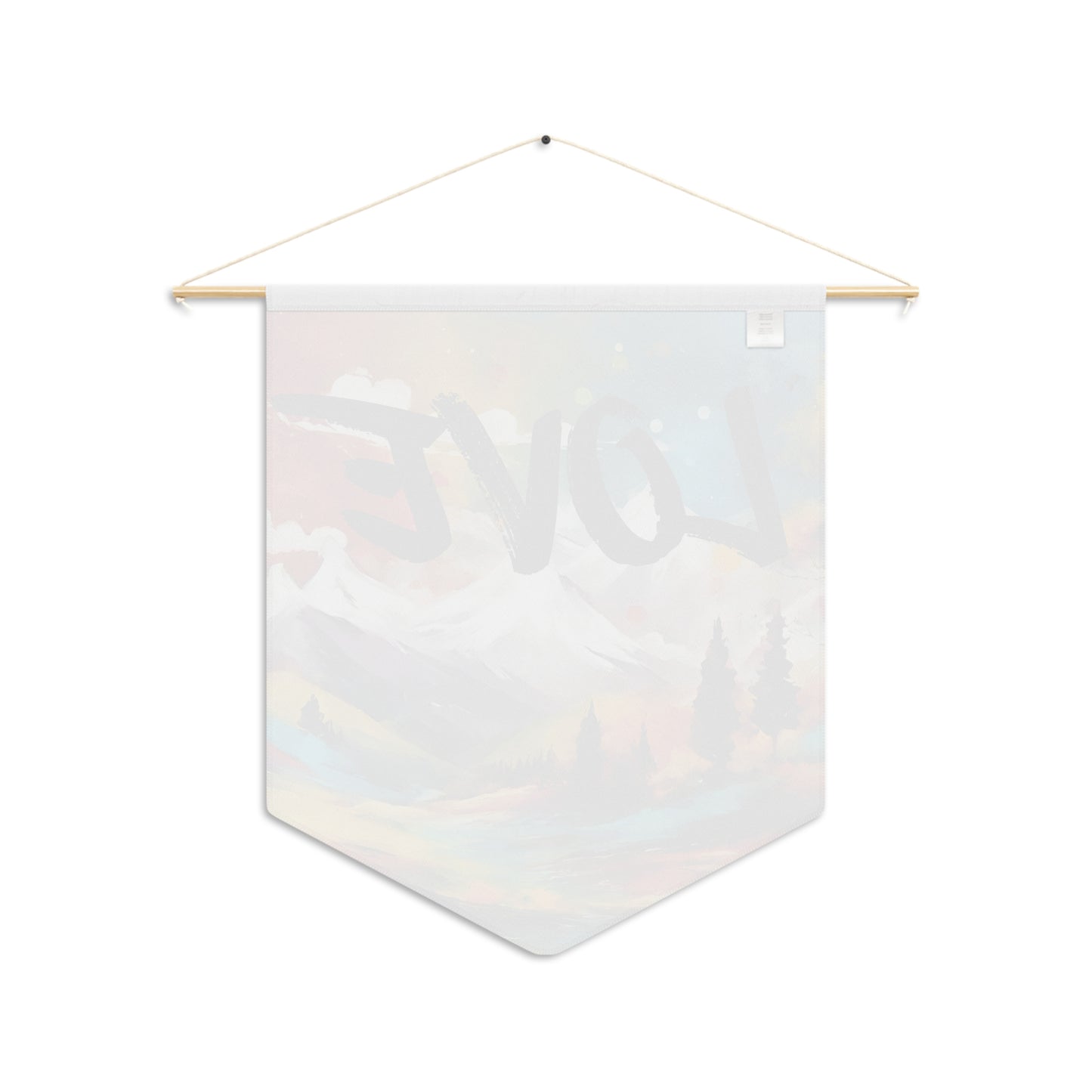 Colorful Love Lanscape. Pennant wall art for home decor