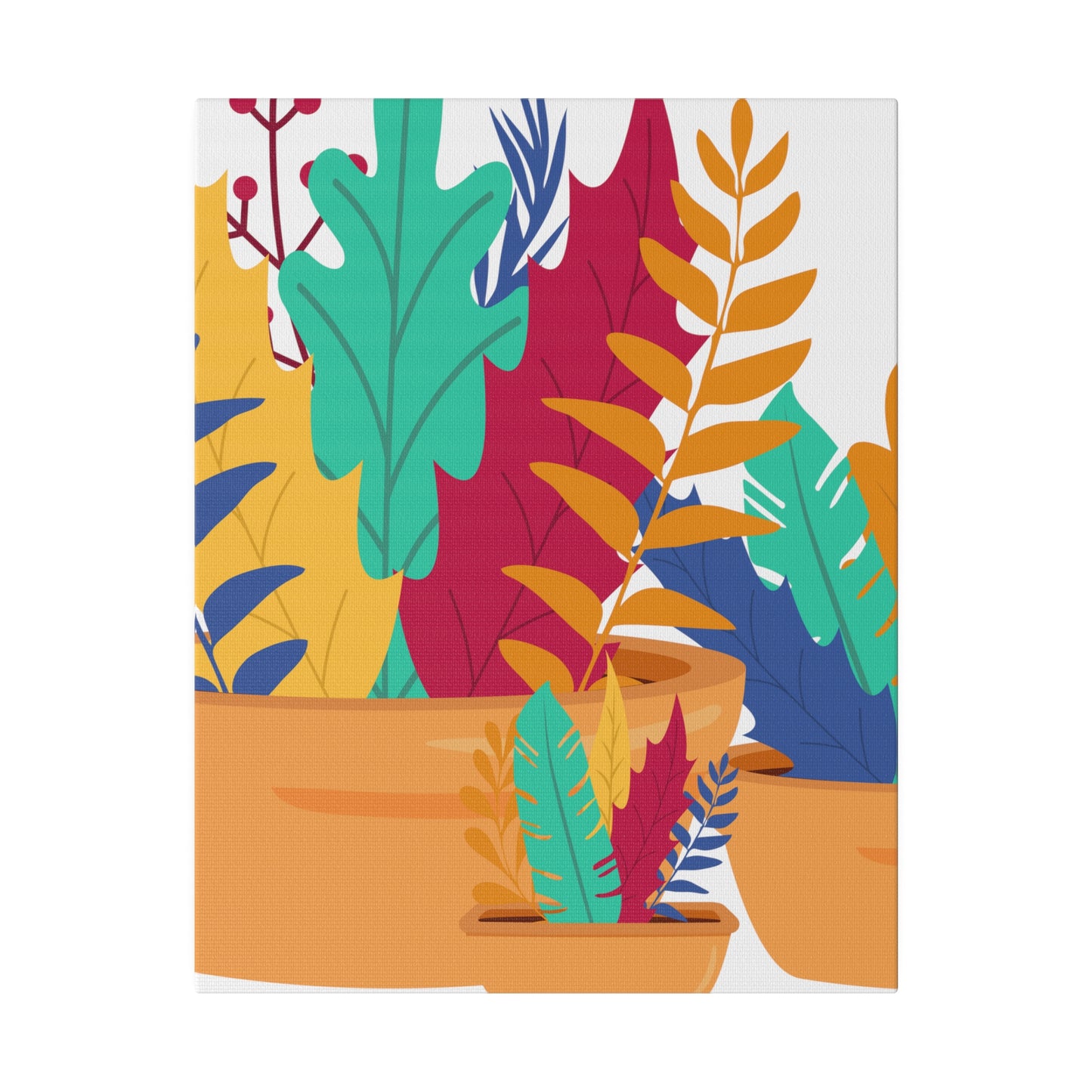 Botanical Plants in Vase Canvas Wall Art Home Decor, Stretched canvas Print
