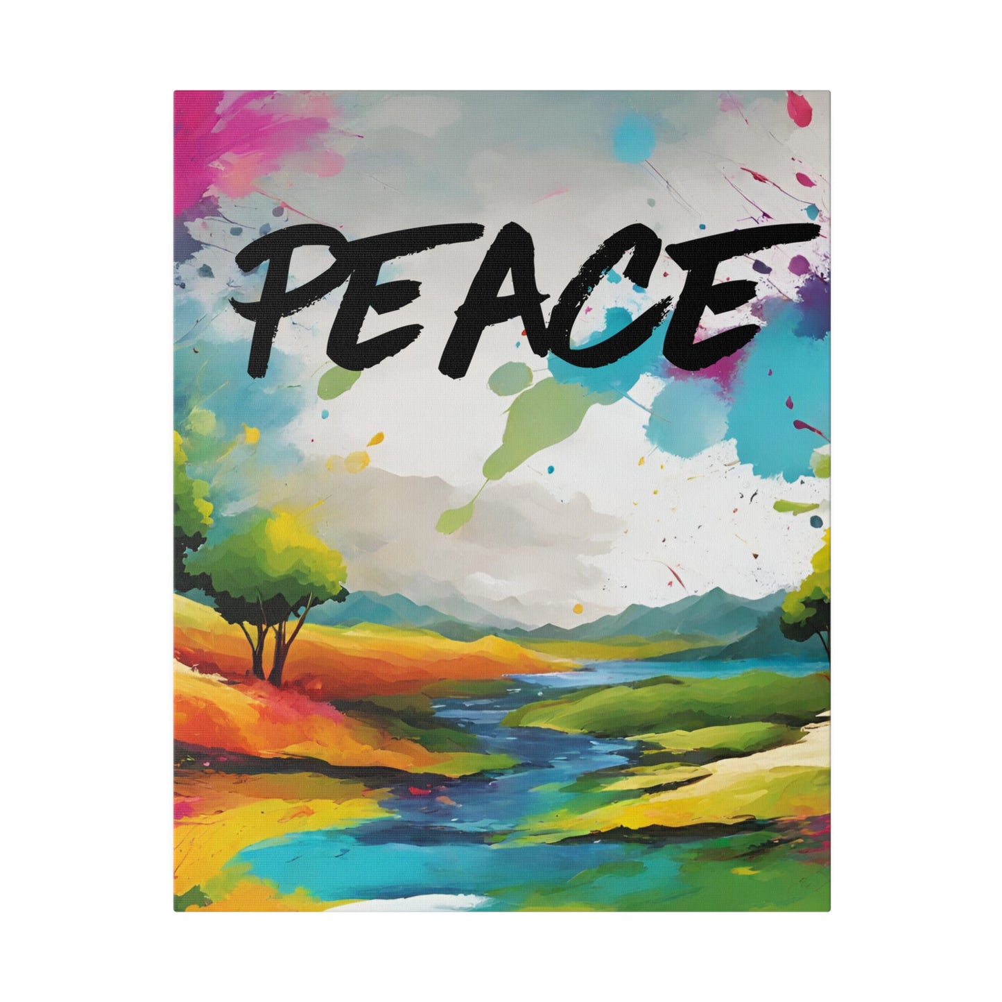 PEACE Lanscape Canvas Wall Art Home Decor, Interior design, Stretched 0.75"