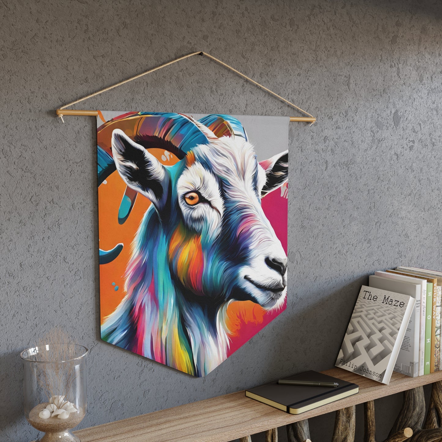 Goat Pennant wall art for home decor