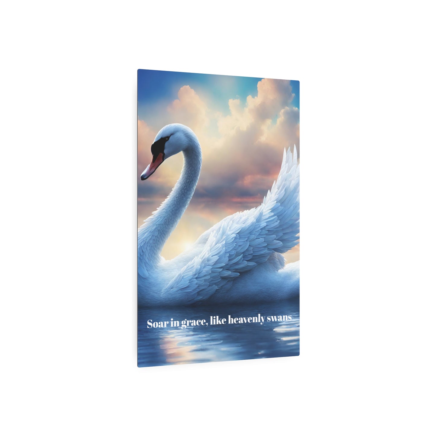 Soar in grace, like heavenly swans. Metal Wall Art Decor featuring a Colorful Eagle. Mounting tools included. Versatile Home Decor.