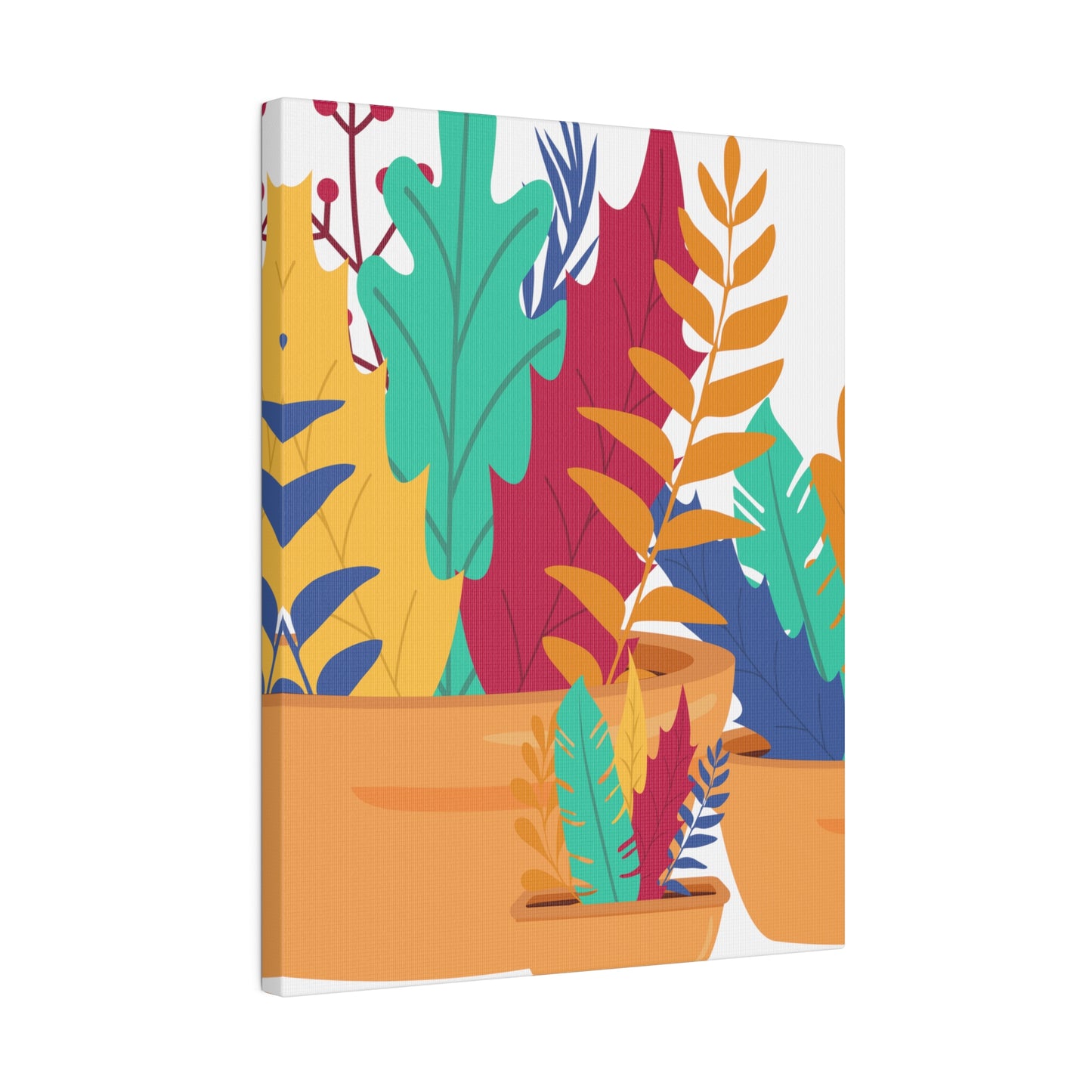 Botanical Plants in Vase Canvas Wall Art Home Decor, Stretched canvas Print