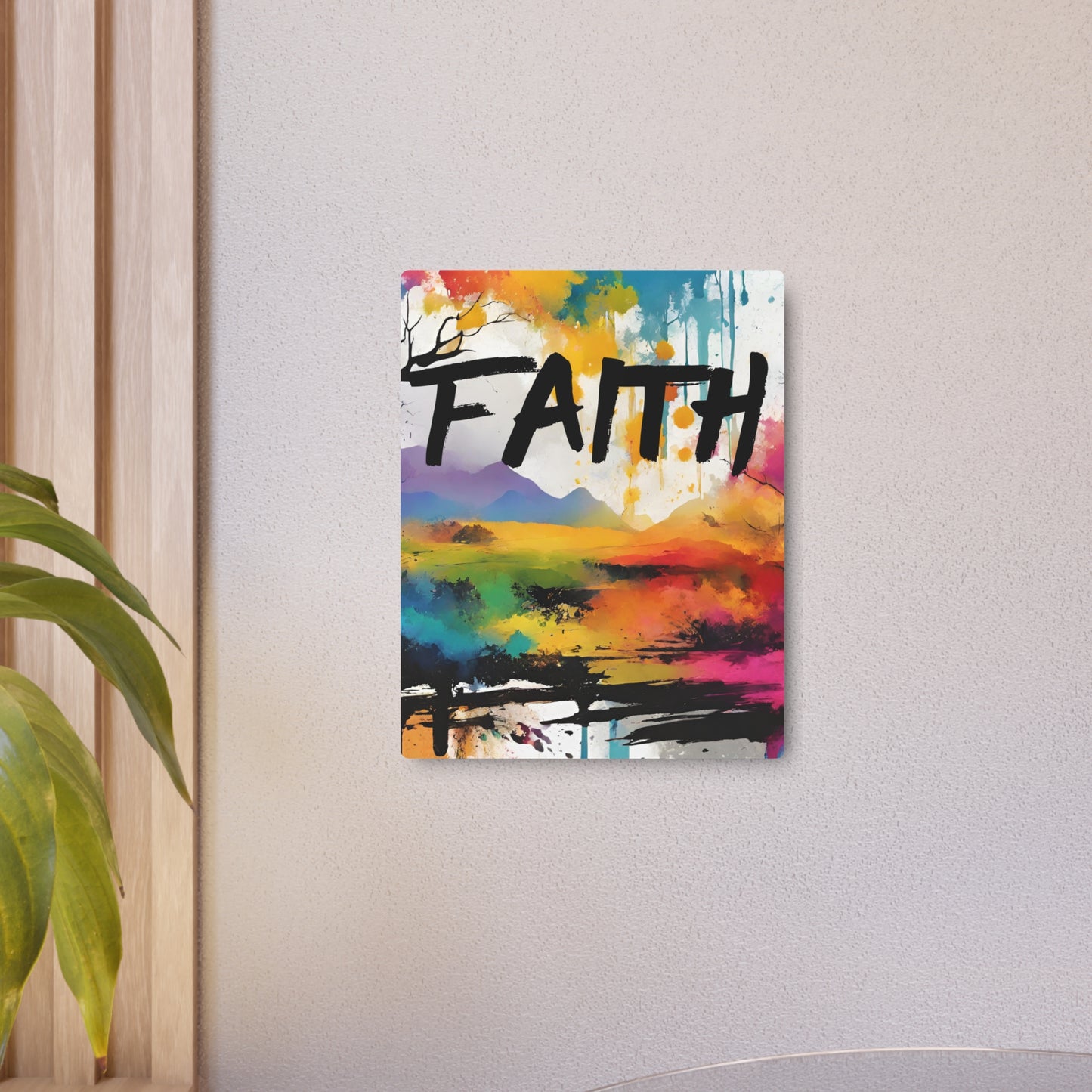 Colorful Faith Metal wall Art versatile and unique home decor