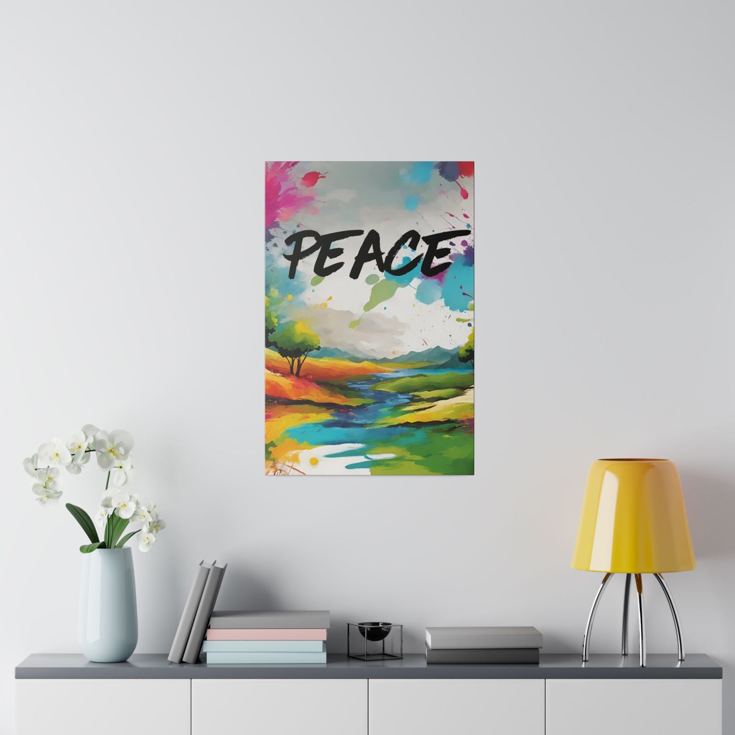 PEACE Lanscape Canvas Wall Art Home Decor, Interior design, Stretched 0.75"