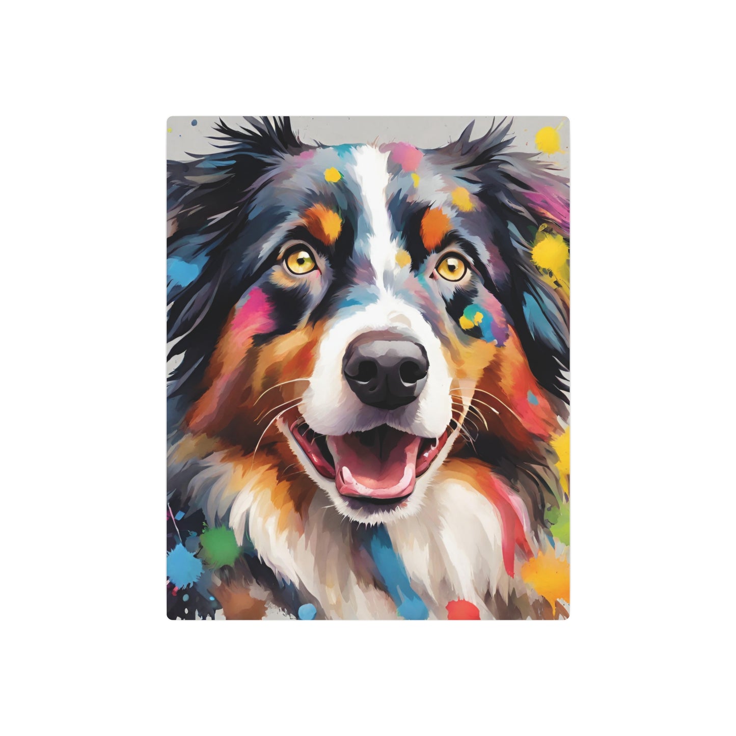 Metal Wall Art Decor Australian Shepherd. Mounting tools included. Interior Design. Versatile Home Decor.