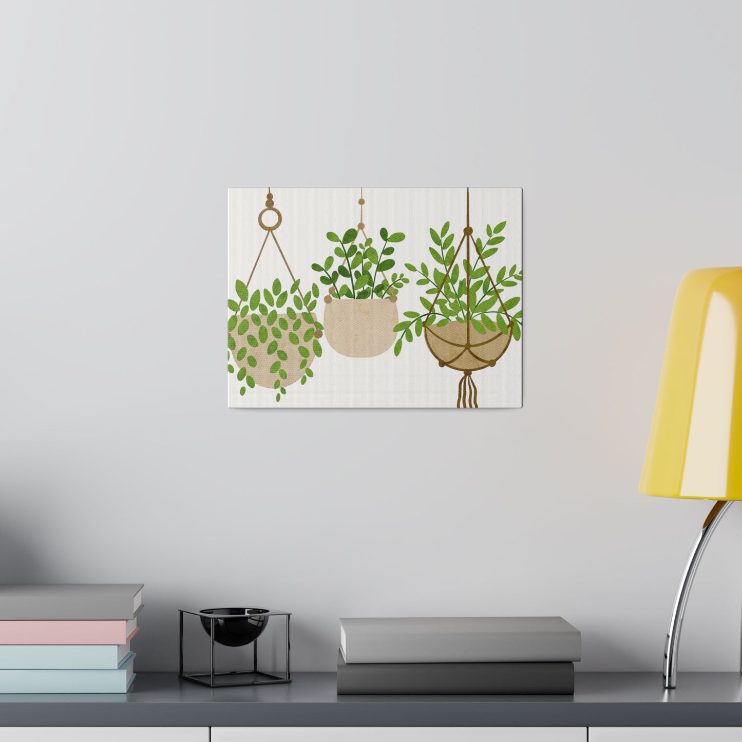 Hanging Modern Plants Botanical Wall Art, Canvas Wall Art, Stretched, 0.75"