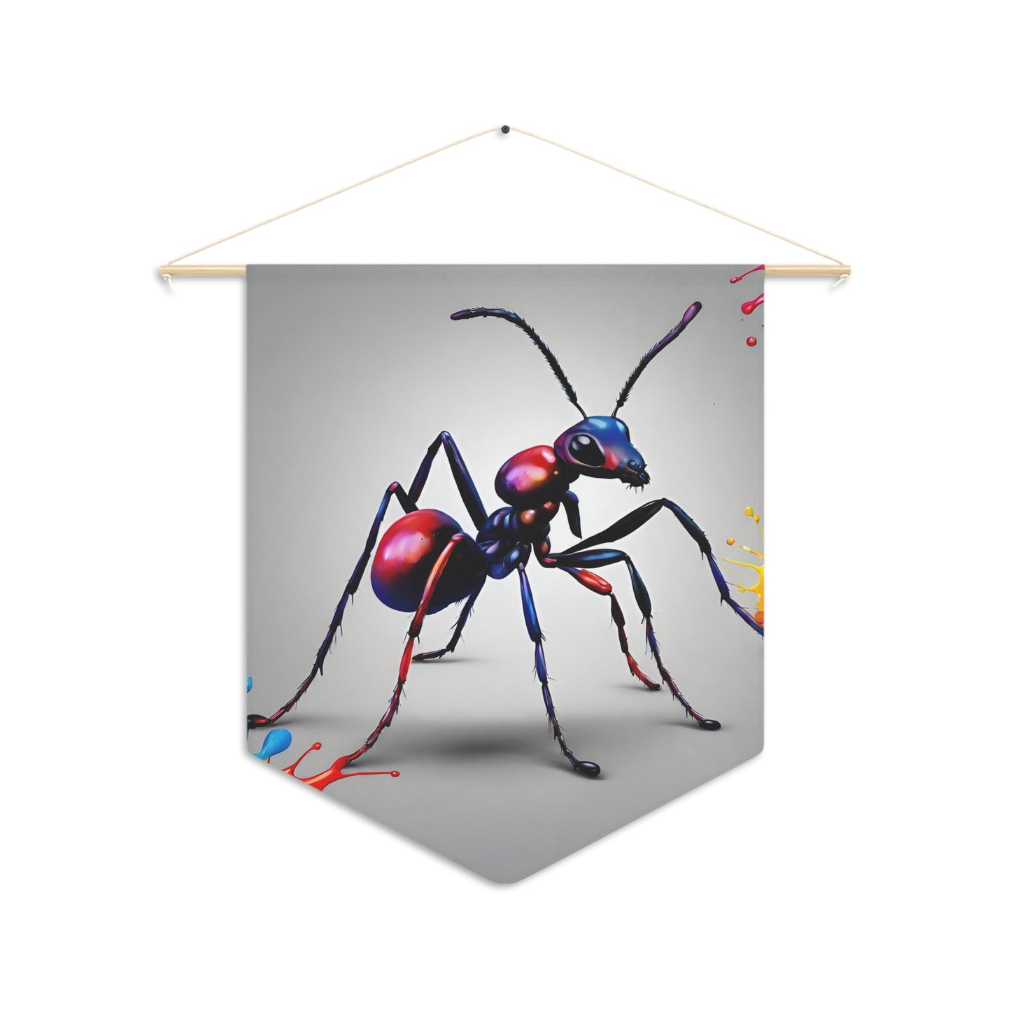 Colorful Ant Pennant wall art for home decor