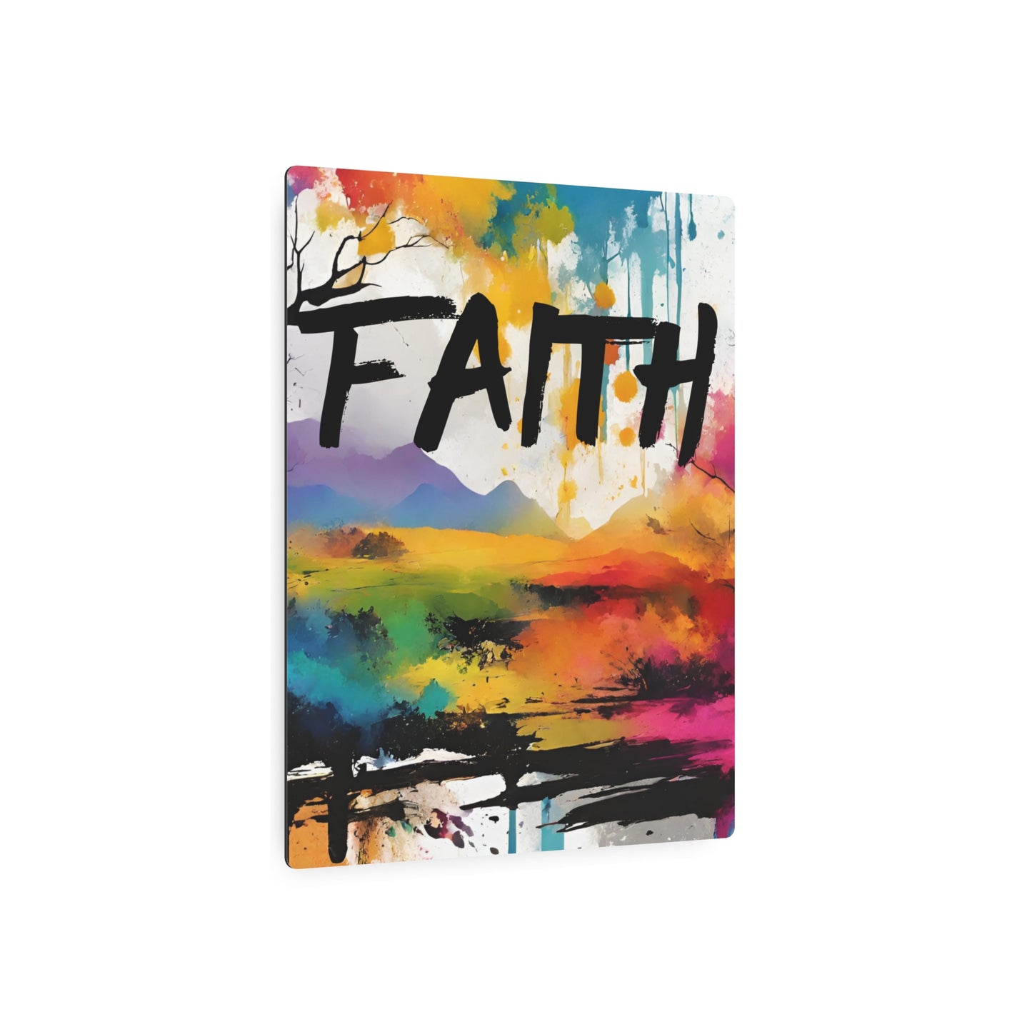 Colorful Faith Metal wall Art versatile and unique home decor