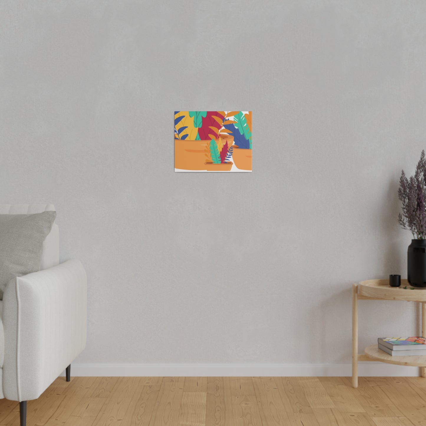 Botanical Plants in Vase Canvas Wall Art Home Decor, Stretched canvas Print
