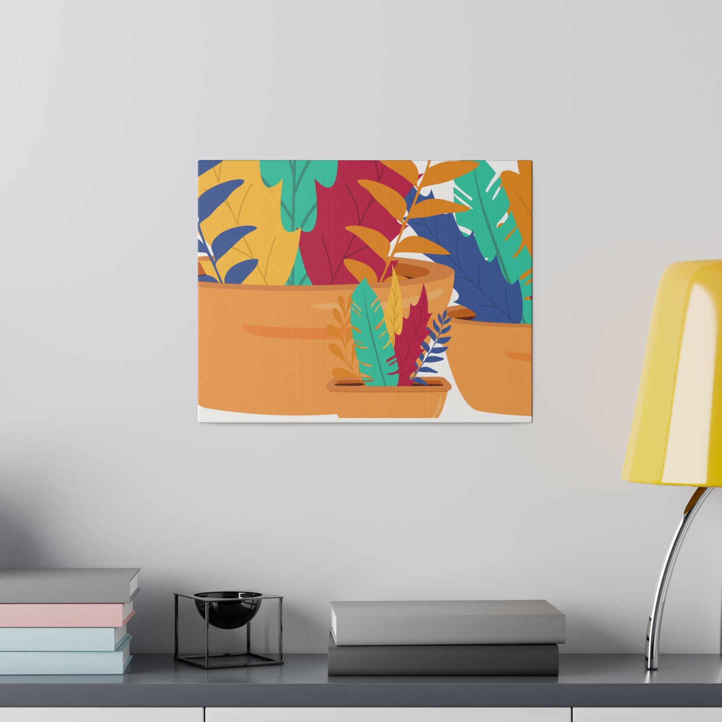Botanical Plants in Vase Canvas Wall Art Home Decor, Stretched canvas Print