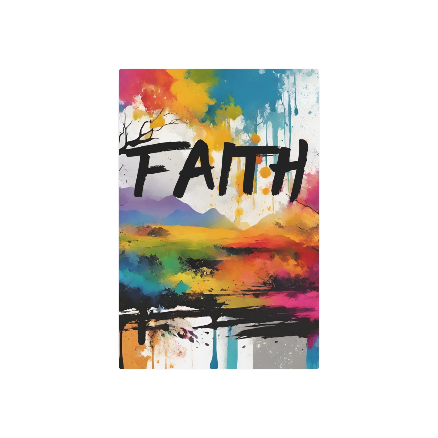 Colorful Faith Metal wall Art versatile and unique home decor