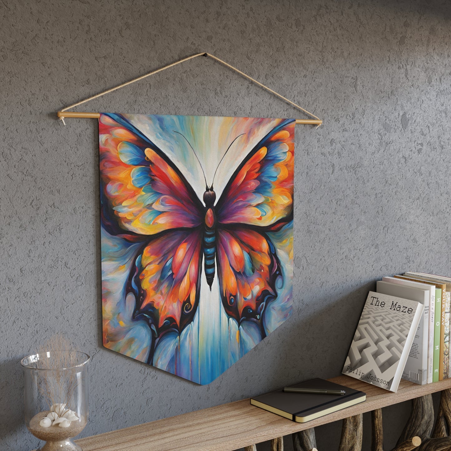 Colorful Butterfly Pennant wall art for home decor