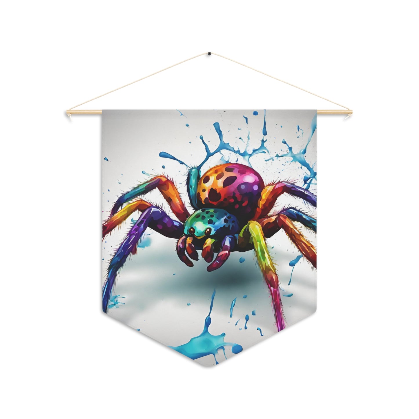 Colorful Spider. Pennant wall art for home decor