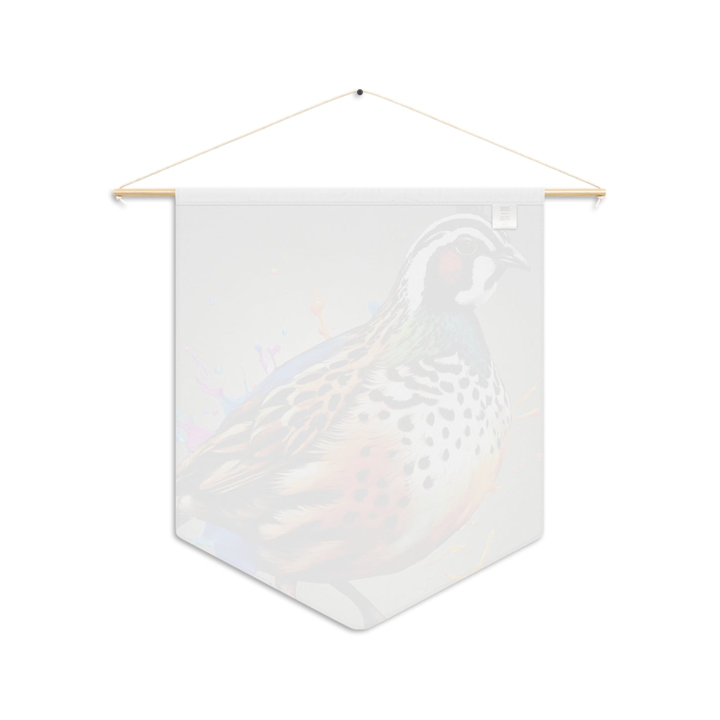 Colorful Quail. Pennant wall art for home decor
