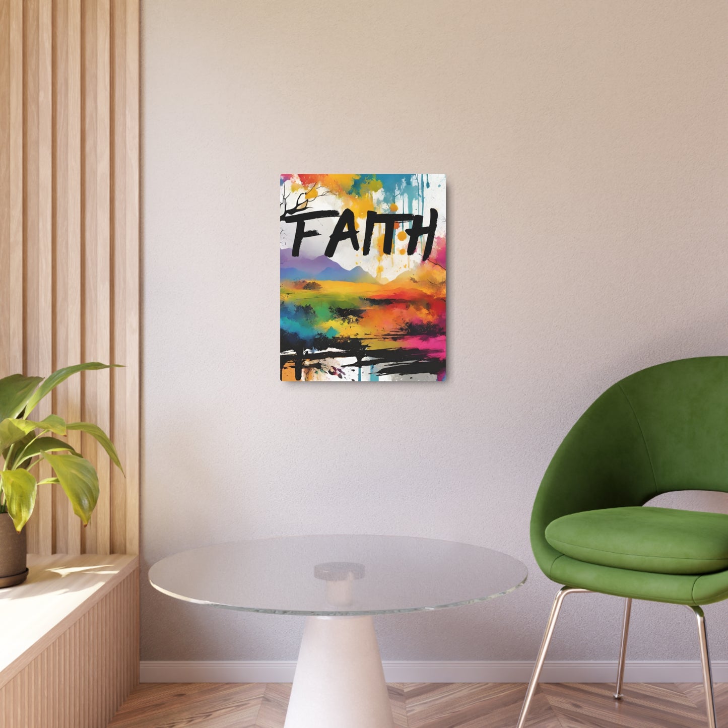 Colorful Faith Metal wall Art versatile and unique home decor