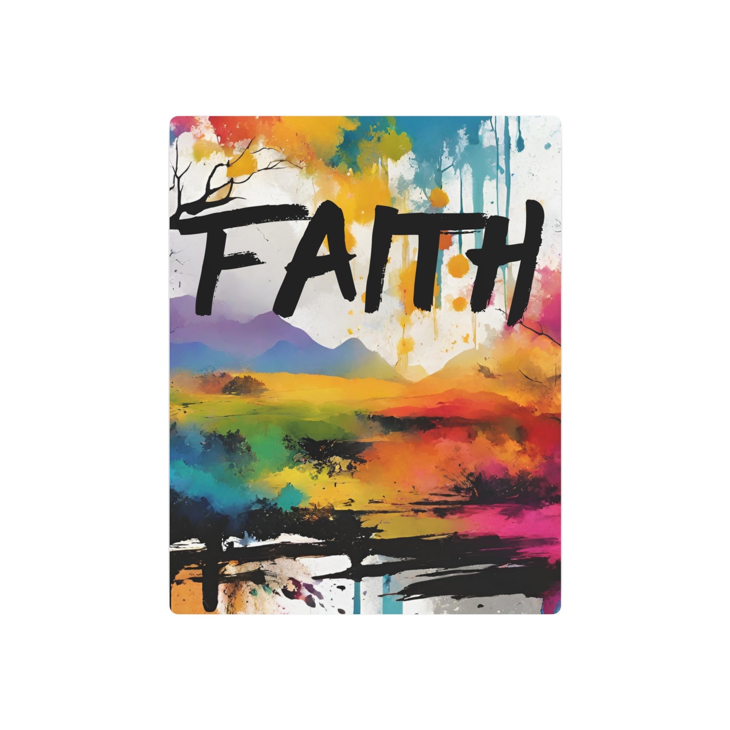 Colorful Faith Metal wall Art versatile and unique home decor