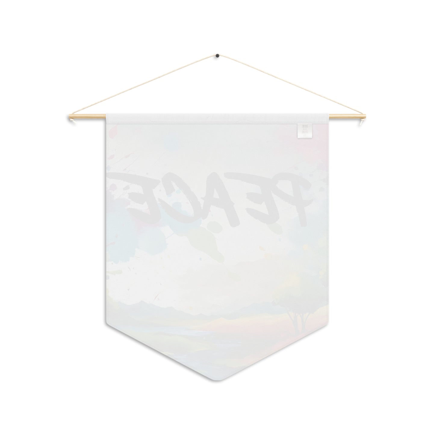 Colorful PEACE Lanscape. Pennant wall art for home decor