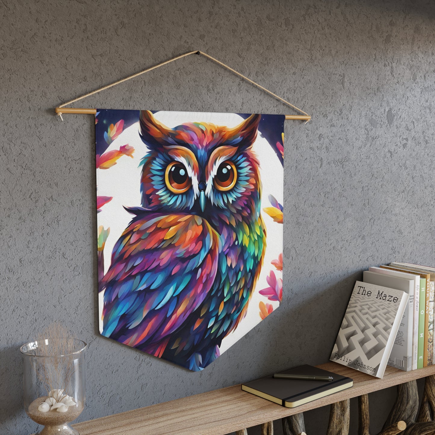 Night Owl Pennant wall art for home decor