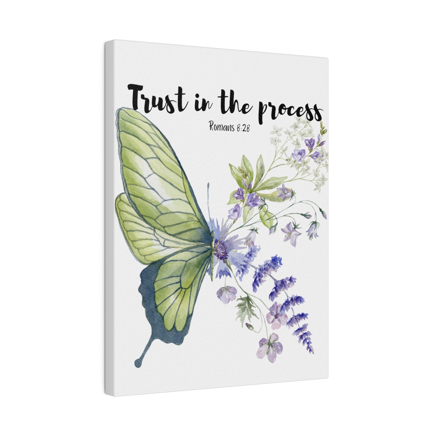 Trust in the process Inspirational Botanical Wall Art Stretched Canvas