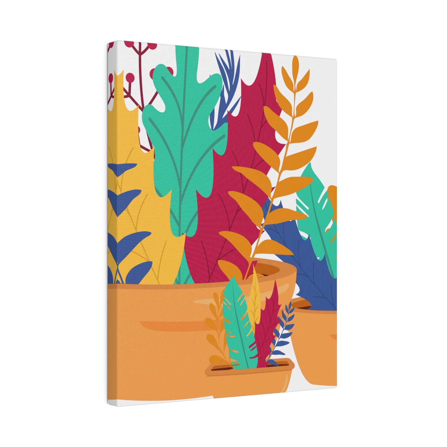 Botanical Plants in Vase Canvas Wall Art Home Decor, Stretched canvas Print