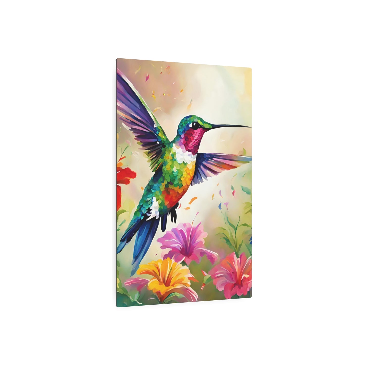 In the delicate wings of the hummingbird, find a reminder of God's strength in our moments of fragility. Metal wall Art versatile and unique home decor