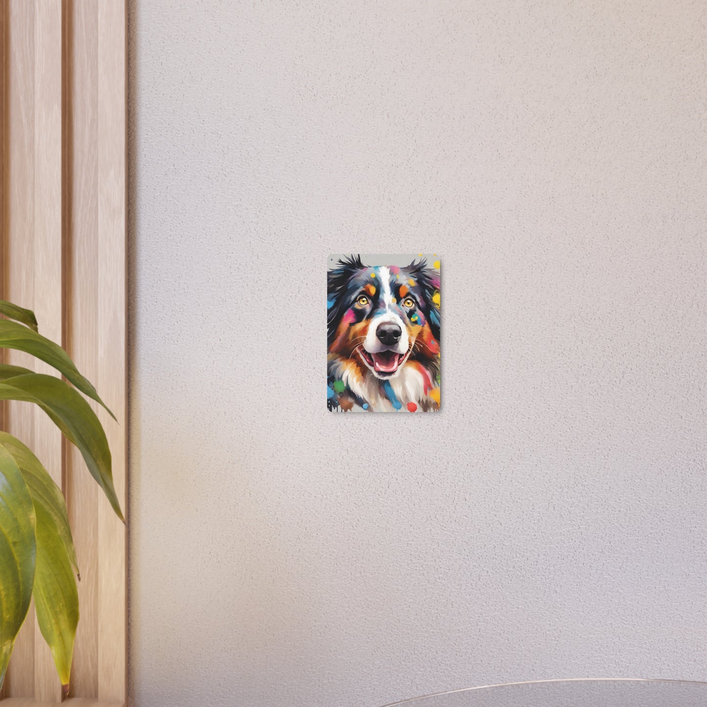 Metal Wall Art Decor Australian Shepherd. Mounting tools included. Interior Design. Versatile Home Decor.