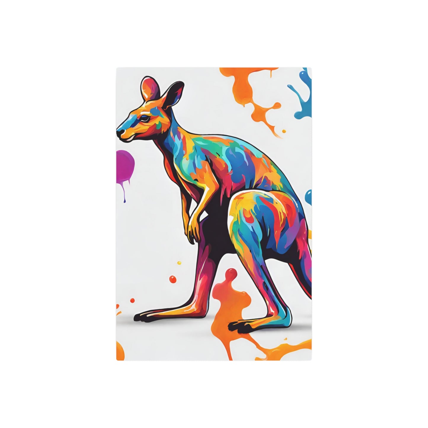 Copy of Metal Wall Art Decor featuring a Colorful Elephant. Mounting tools included. Versatile Home Decor.