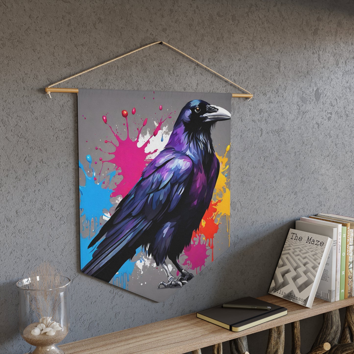 Raven Pennant wall art for home decor