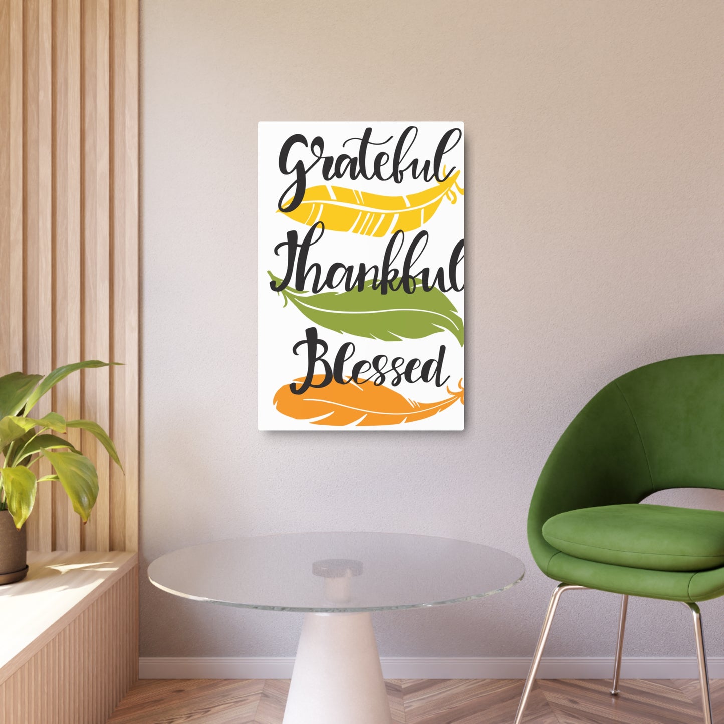 Grateful, Thankful and Blessed. Metal wall Art versatile and unique home decor