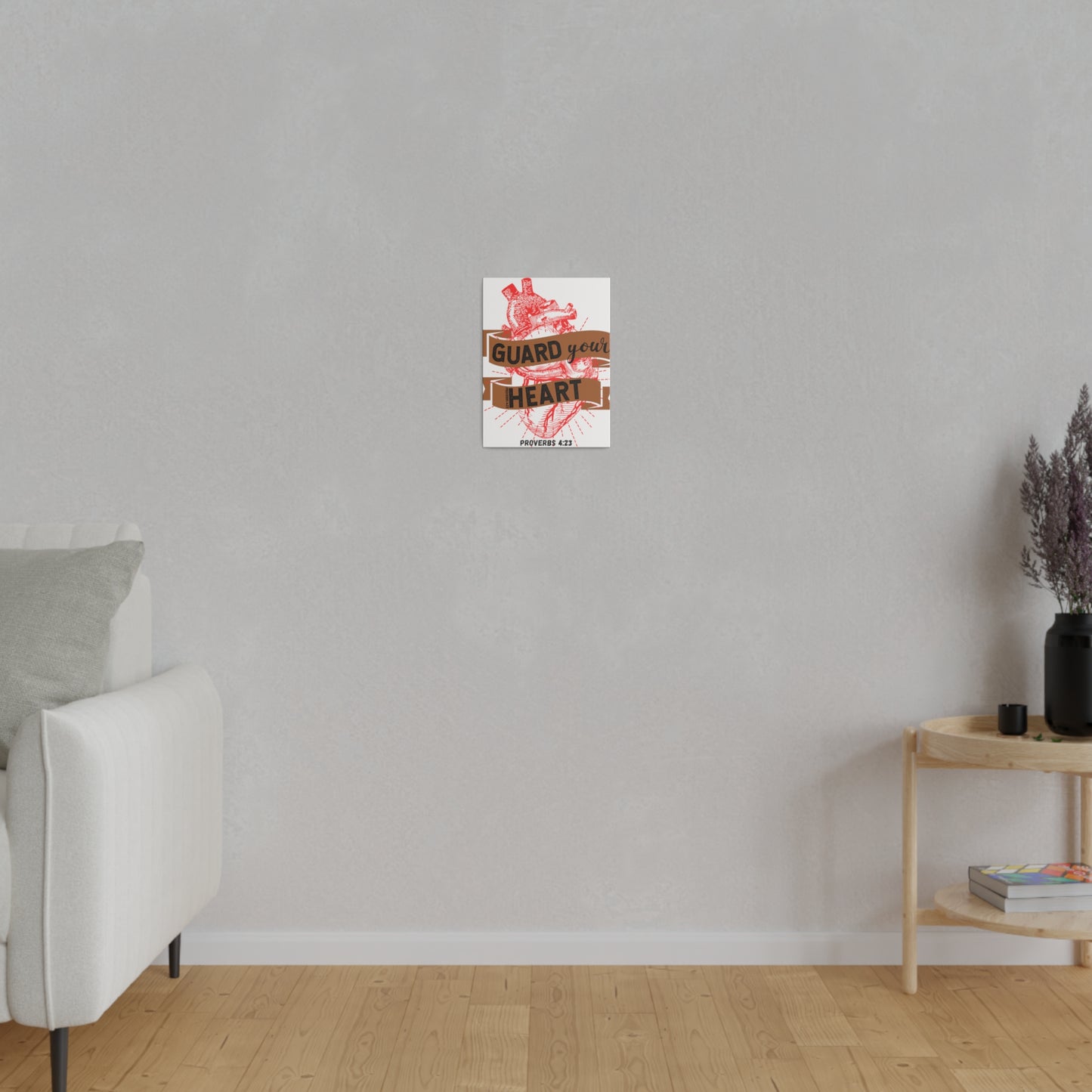 Heart Scripted Canvas Wall Art: Christian HomeDecor for Self Love Awareness