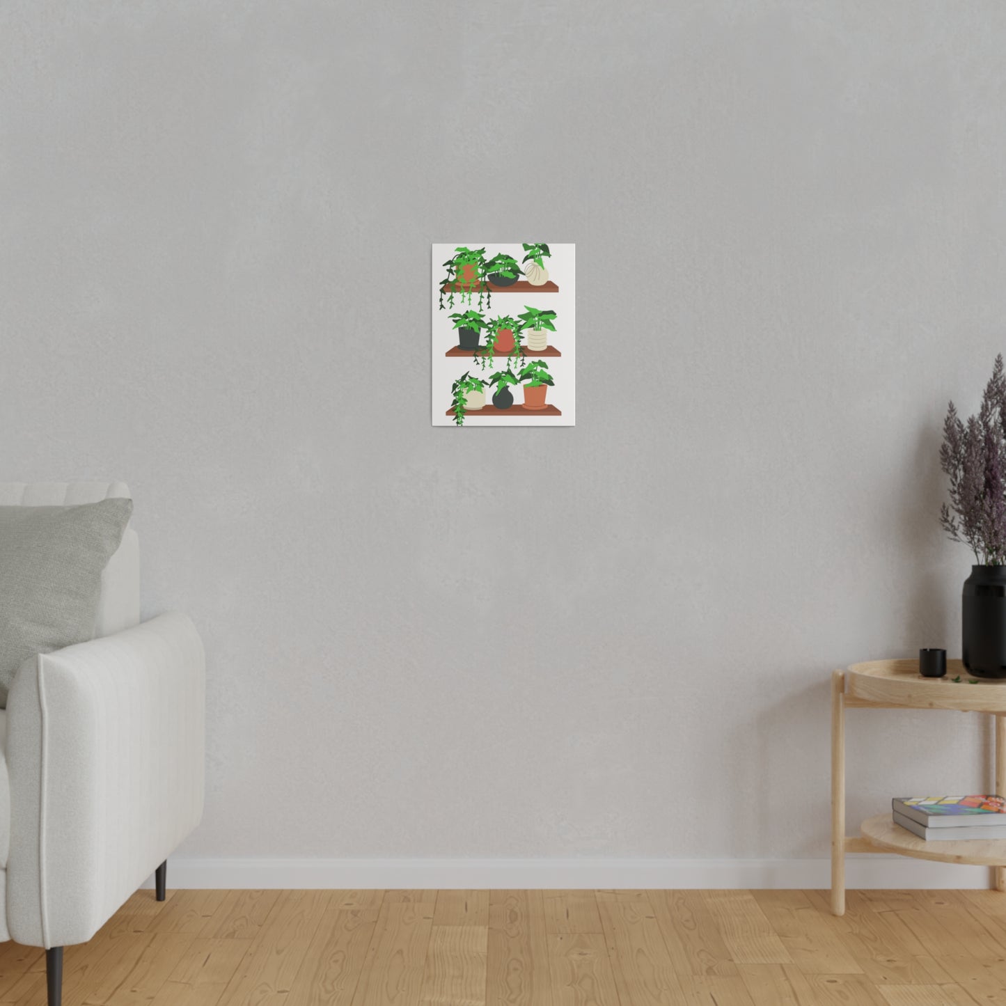 Botanical Wall Art, Potted Plants Matte Canvas, Stretched, 0.75"