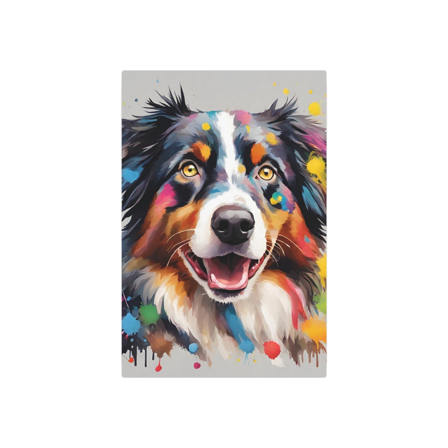 Metal Wall Art Decor Australian Shepherd. Mounting tools included. Interior Design. Versatile Home Decor.