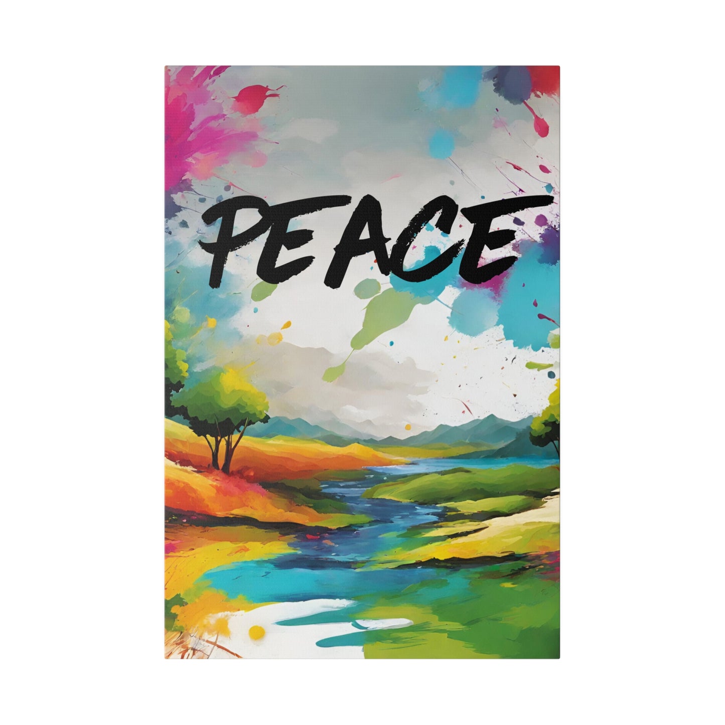 PEACE Lanscape Canvas Wall Art Home Decor, Interior design, Stretched 0.75"