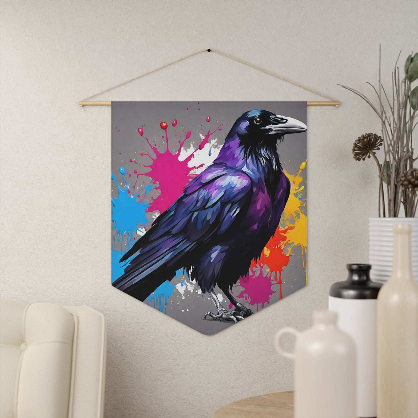 Raven Pennant wall art for home decor