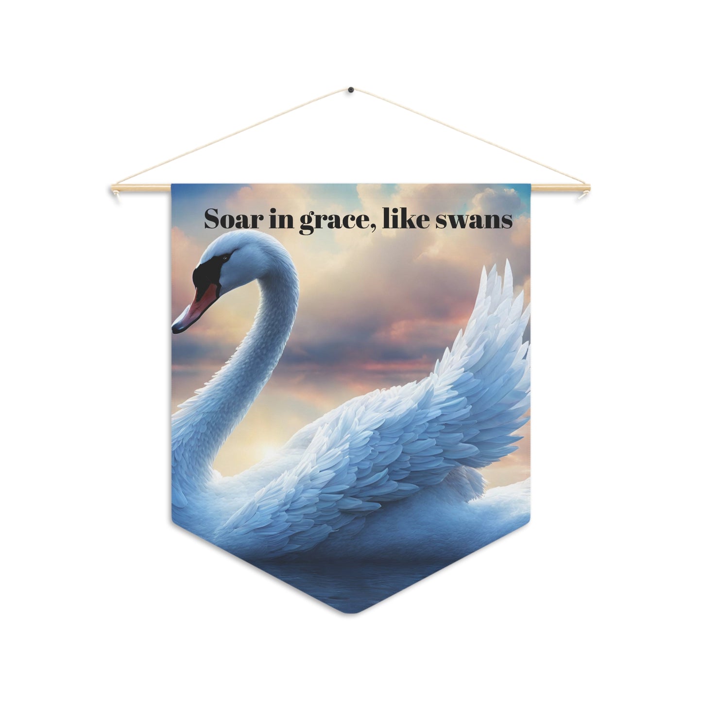 Soar in faith, like eagles. Pennant wall art for home decor