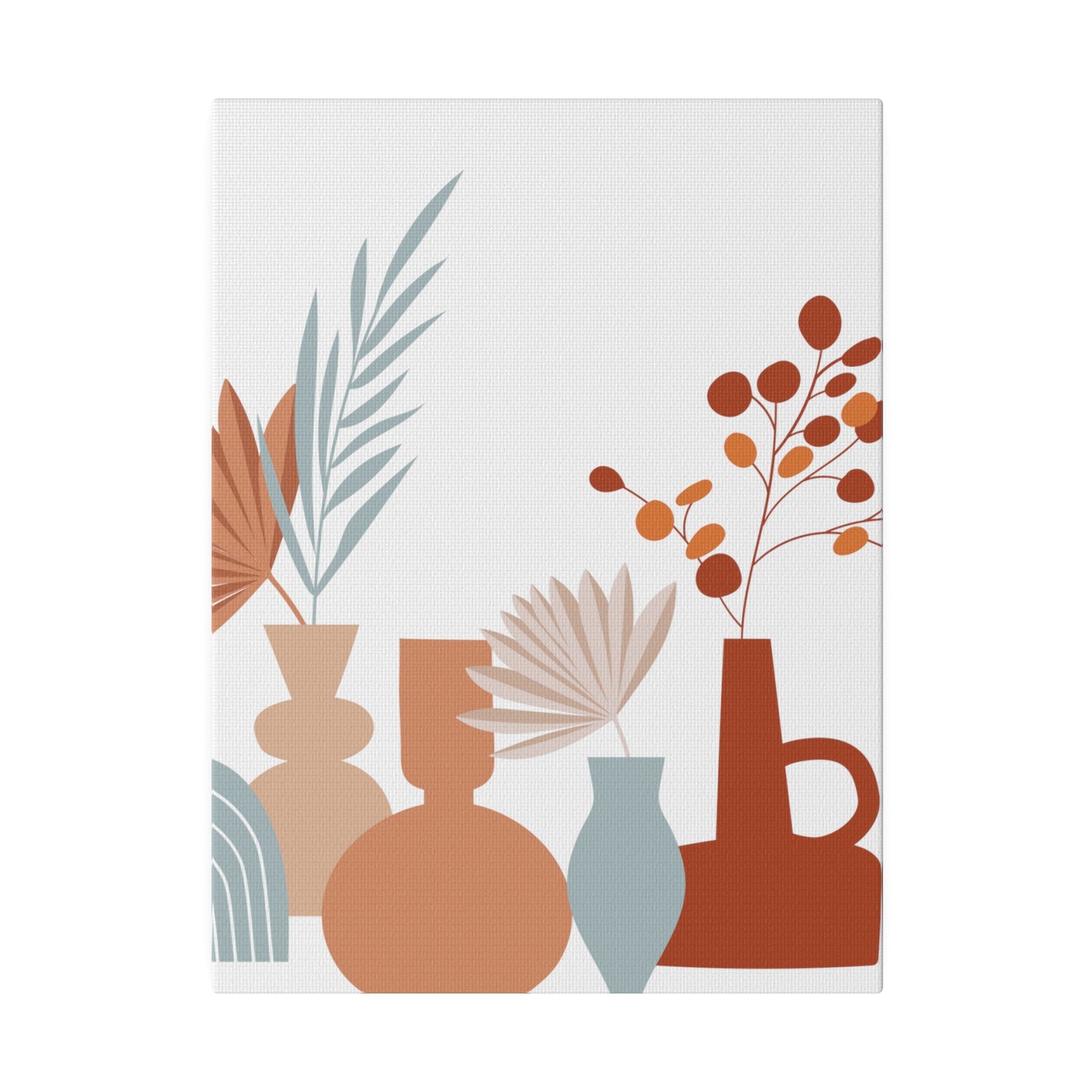 Modern Styled Botanical Wall Art, Matte Canvas Wall Art, Stretched, 0.75"