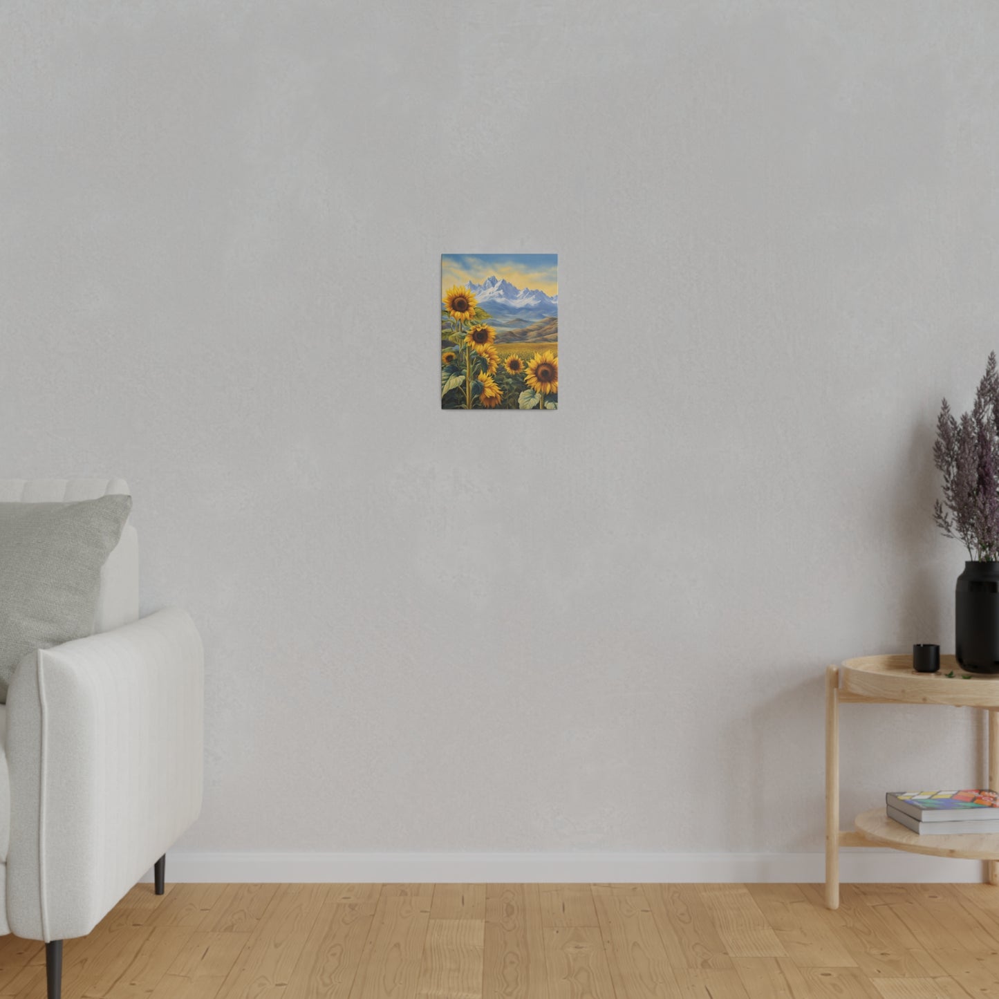 Girasoles Landscape Wall Art Canvas Print, Botanical Wall Art, Stretched