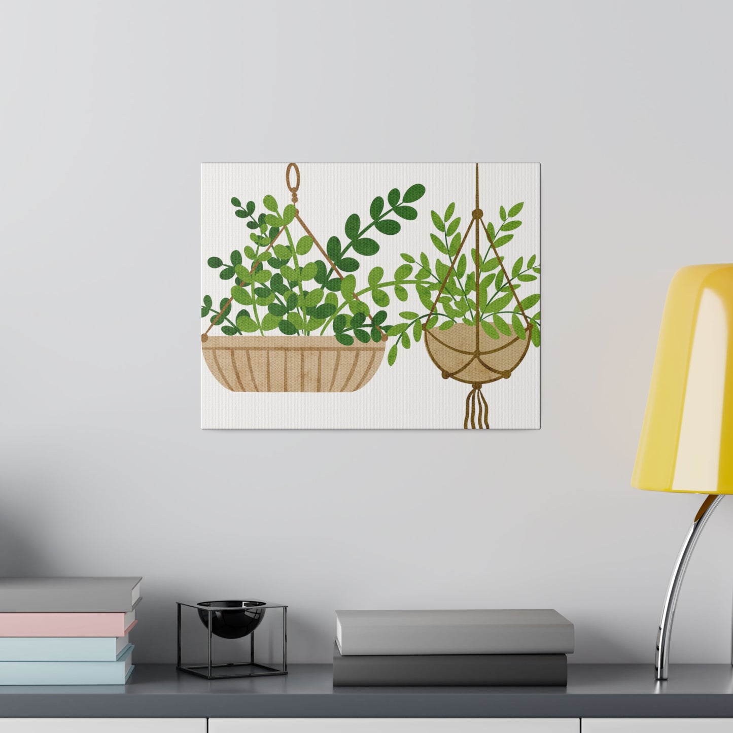 Hanging Indoors Plants Canvas Wall Arts, Botanical Wall Art StretchedCanvas