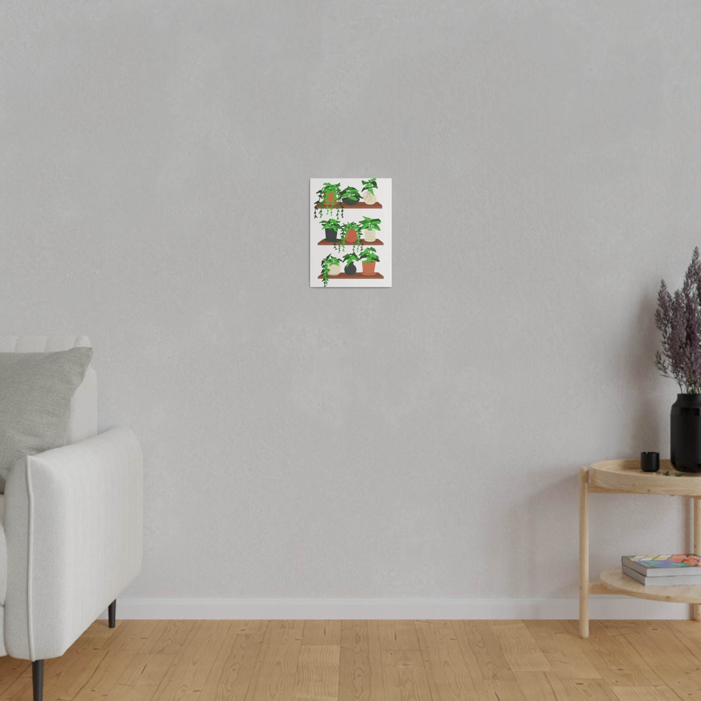 Botanical Wall Art, Potted Plants Matte Canvas, Stretched, 0.75"