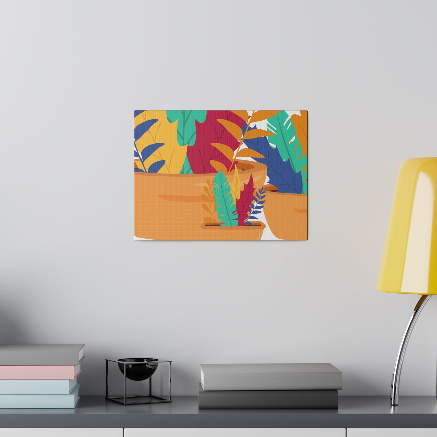 Botanical Plants in Vase Canvas Wall Art Home Decor, Stretched canvas Print