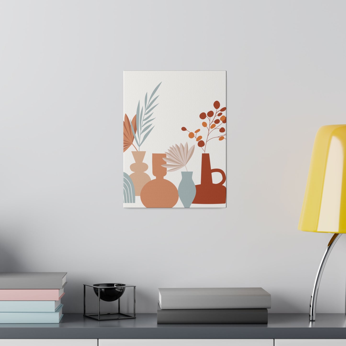 Modern Styled Botanical Wall Art, Matte Canvas Wall Art, Stretched, 0.75"