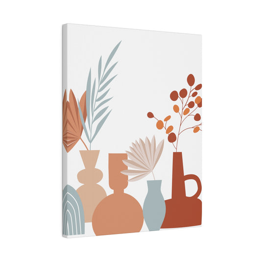 Modern Styled Botanical Wall Art, Matte Canvas Wall Art, Stretched, 0.75"