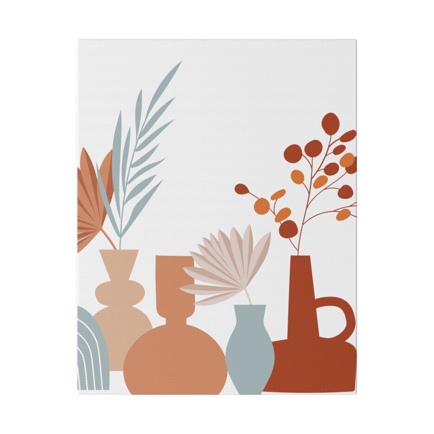 Modern Styled Botanical Wall Art, Matte Canvas Wall Art, Stretched, 0.75"