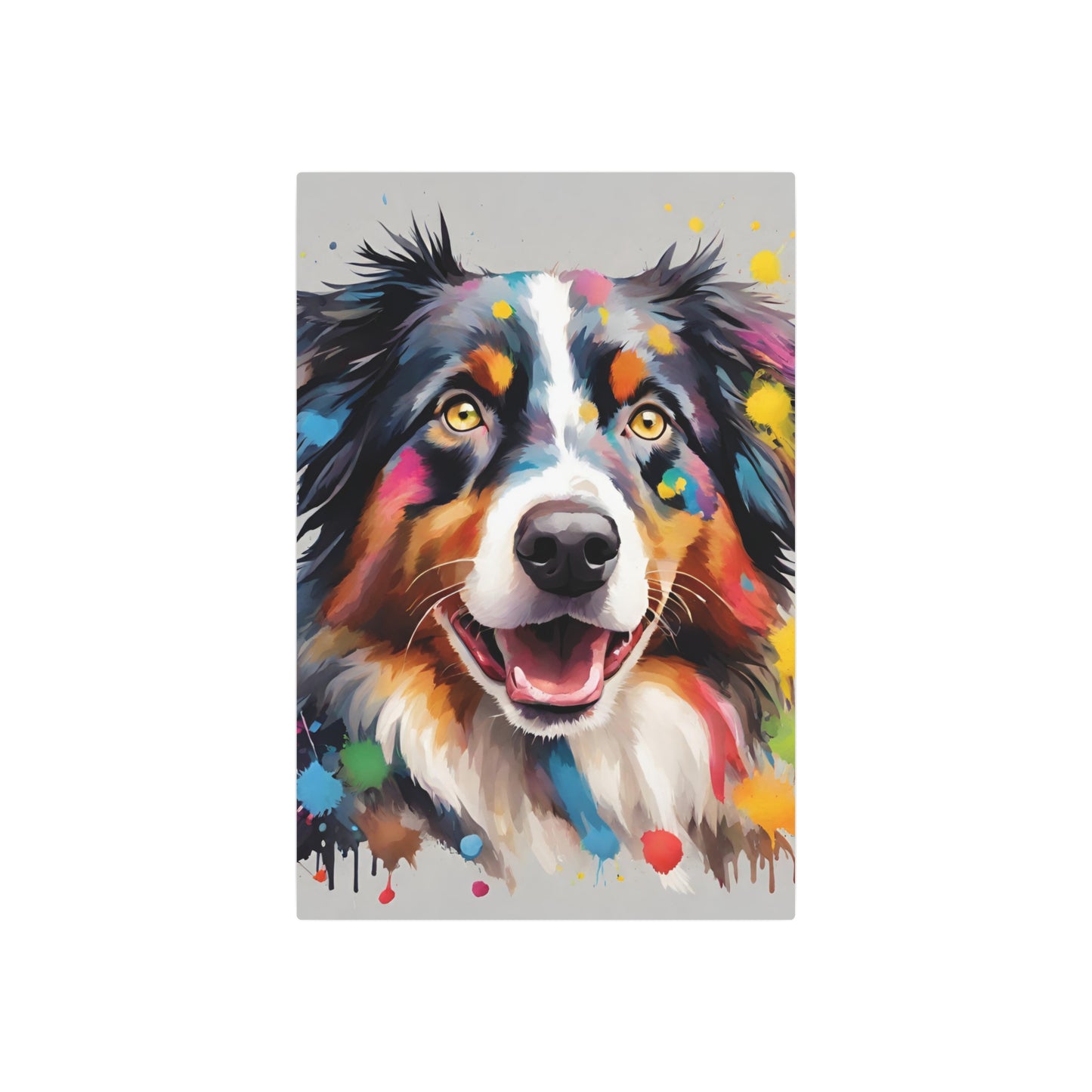 Metal Wall Art Decor Australian Shepherd. Mounting tools included. Interior Design. Versatile Home Decor.