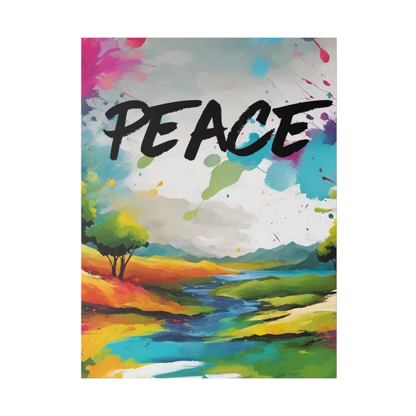 PEACE Lanscape Canvas Wall Art Home Decor, Interior design, Stretched 0.75"