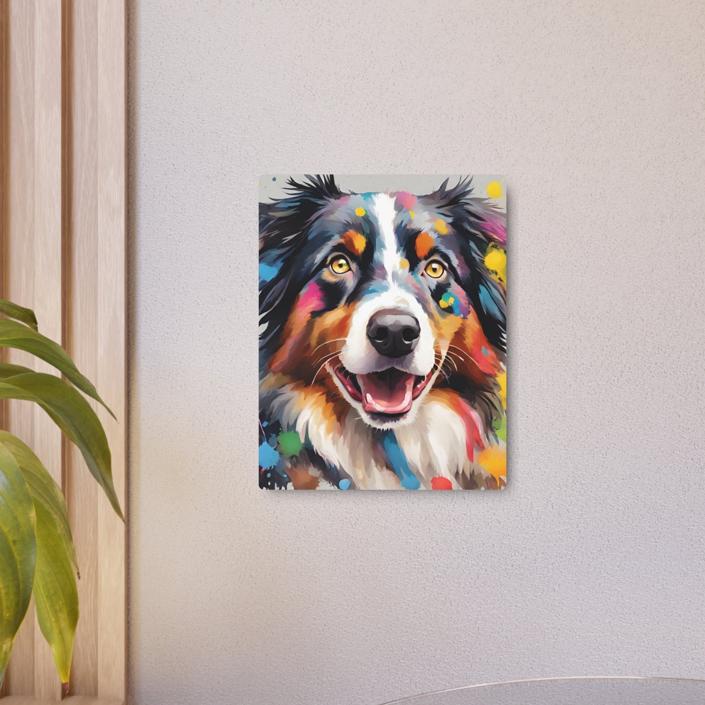 Metal Wall Art Decor Australian Shepherd. Mounting tools included. Interior Design. Versatile Home Decor.