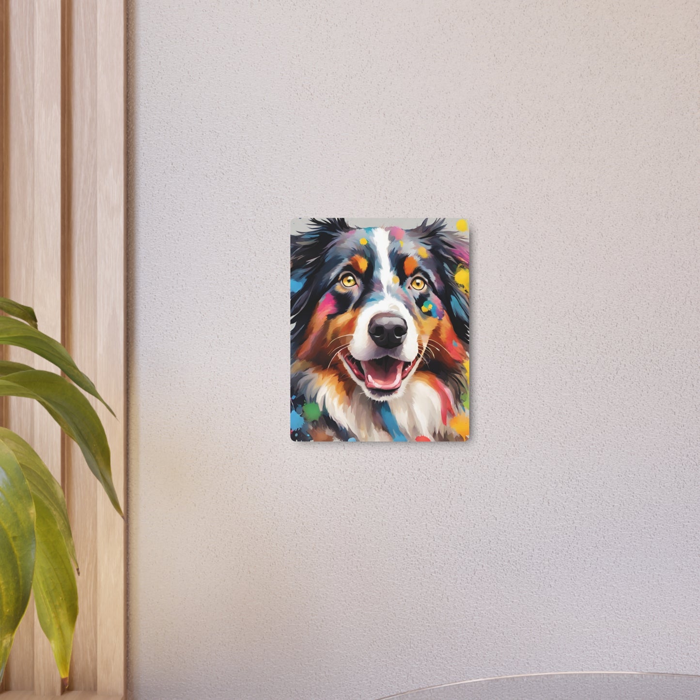 Metal Wall Art Decor Australian Shepherd. Mounting tools included. Interior Design. Versatile Home Decor.