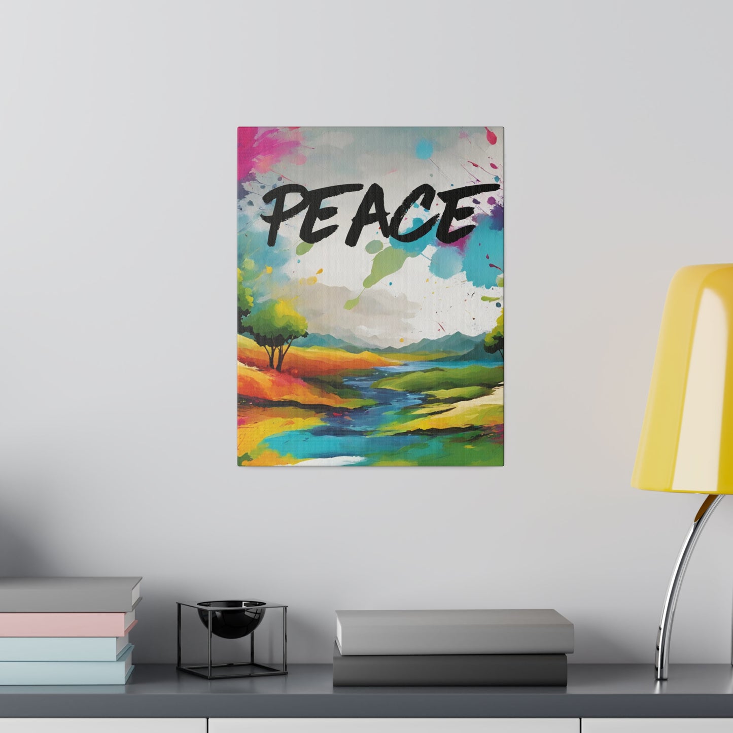 PEACE Lanscape Canvas Wall Art Home Decor, Interior design, Stretched 0.75"
