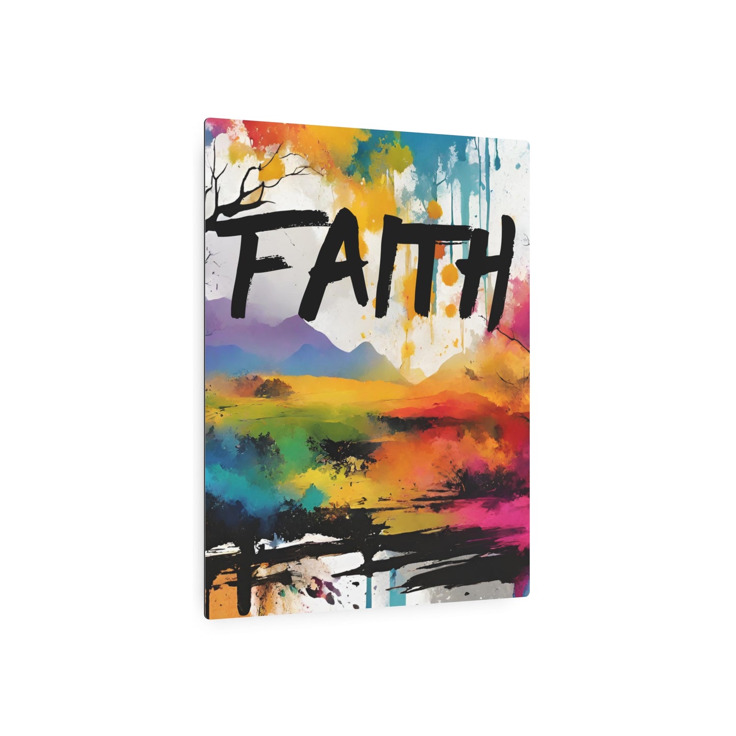 Colorful Faith Metal wall Art versatile and unique home decor