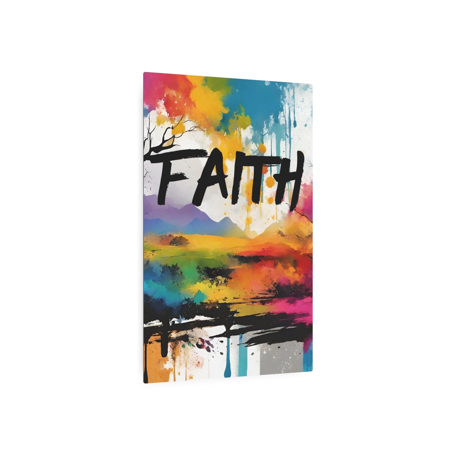 Colorful Faith Metal wall Art versatile and unique home decor